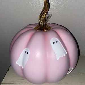 Pink ghost pumpkin